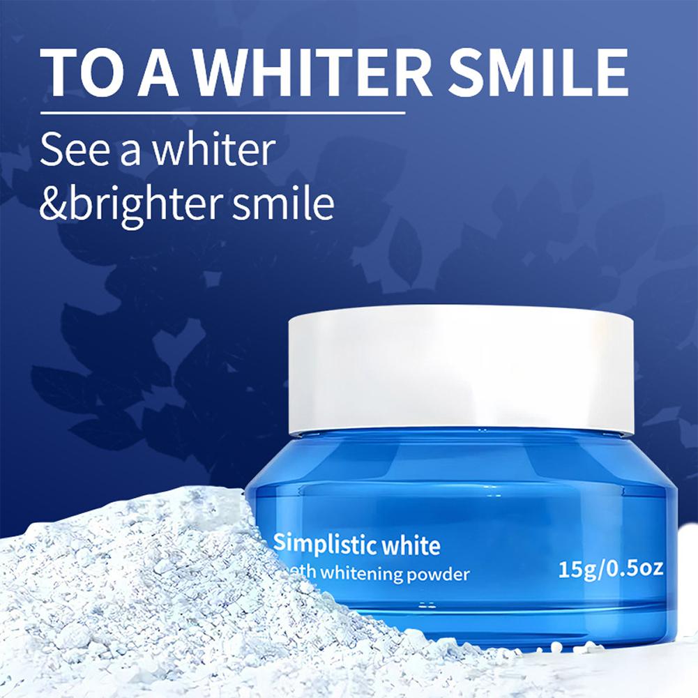 Teeth Whitening Remedies - Simplistic White Teeth Whitening Powder Stain