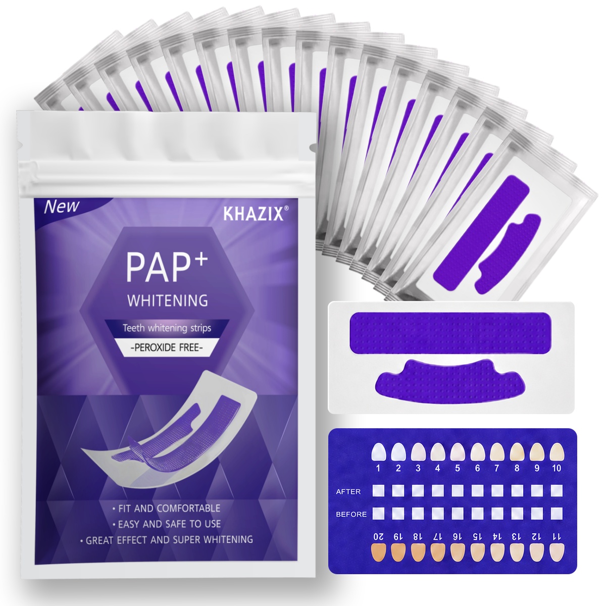 1/7 pairs Teeth Whitening Stri - Teeth Whitening Strips Permanent 评论和价格