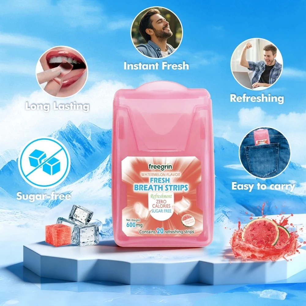 FREEGRIN Cool Watermelon Fruit - Teeth Whitening Strips Permanent 评论和价格