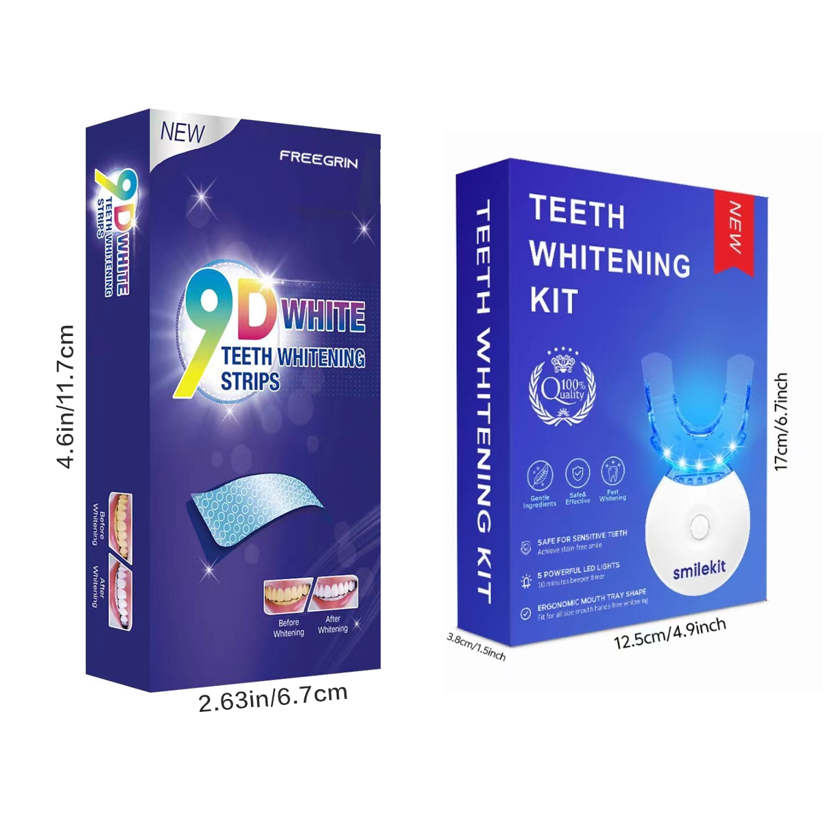 Teeth Whitening Kit - 5X LED L - Teeth Whitening Strips Permanent 评论和价格