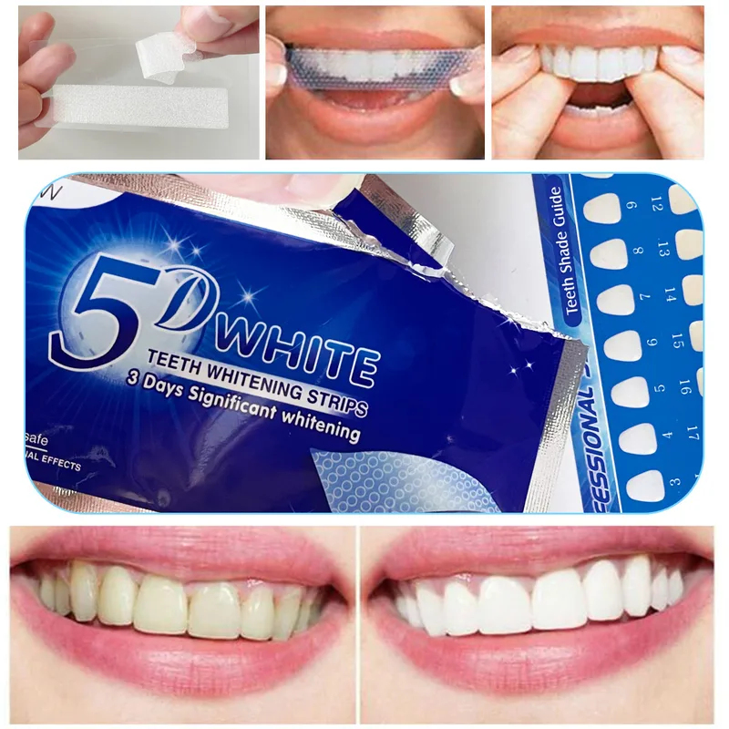 1-12pcs 5D Whitening Teeth Sti - Teeth Whitening Strips Permanent 评论和价格