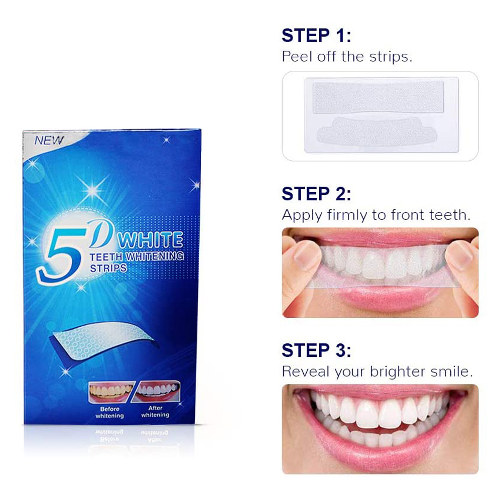 5D White Teeth Whitening Strip - Teeth Whitening Strips Permanent 评论和价格